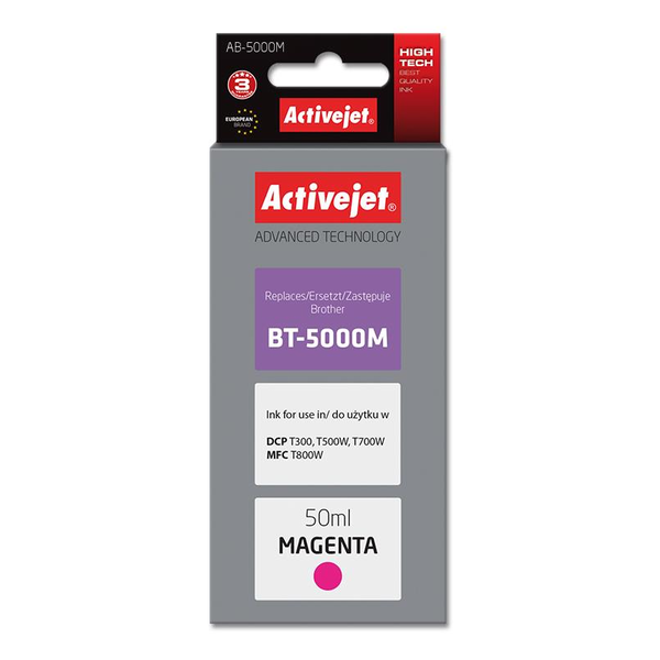 Atrament Activejet pre Brother BT-5000M new AB-5000M červený (magenta)