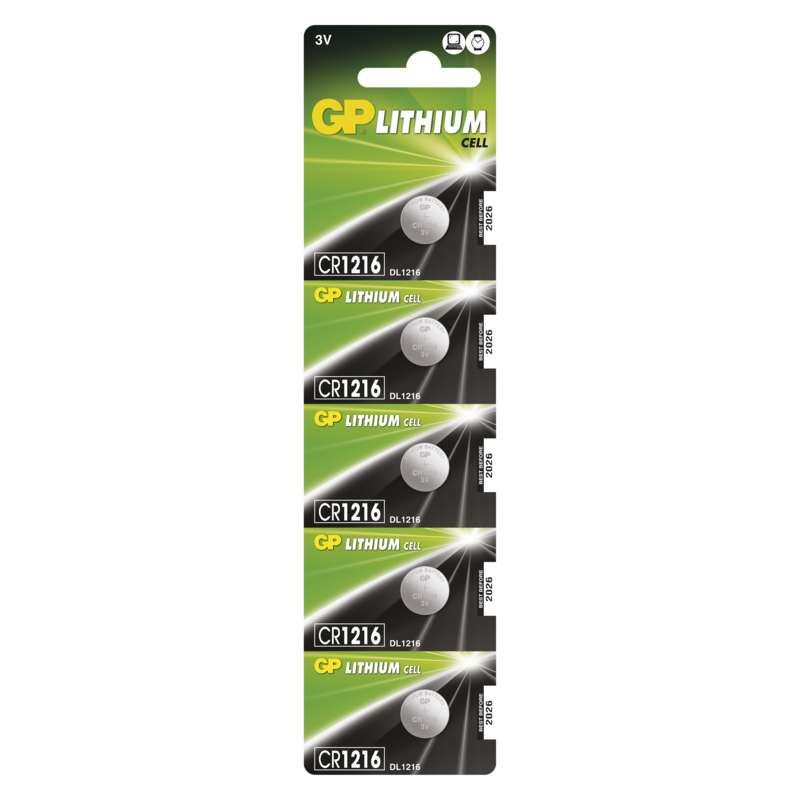 GP CR1216 Litium gombelem 3V 5db/bliszter (B1565) (GPB1565)