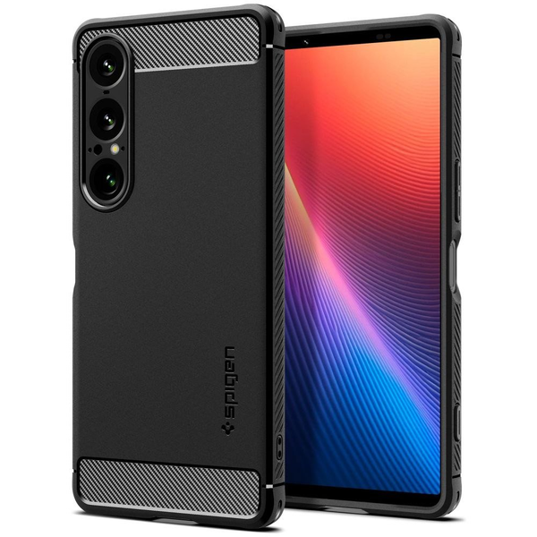 Pouzdro pro Xperia 1 VII, Spigen Rugged Armor, pružné TPU, stylové, pevné