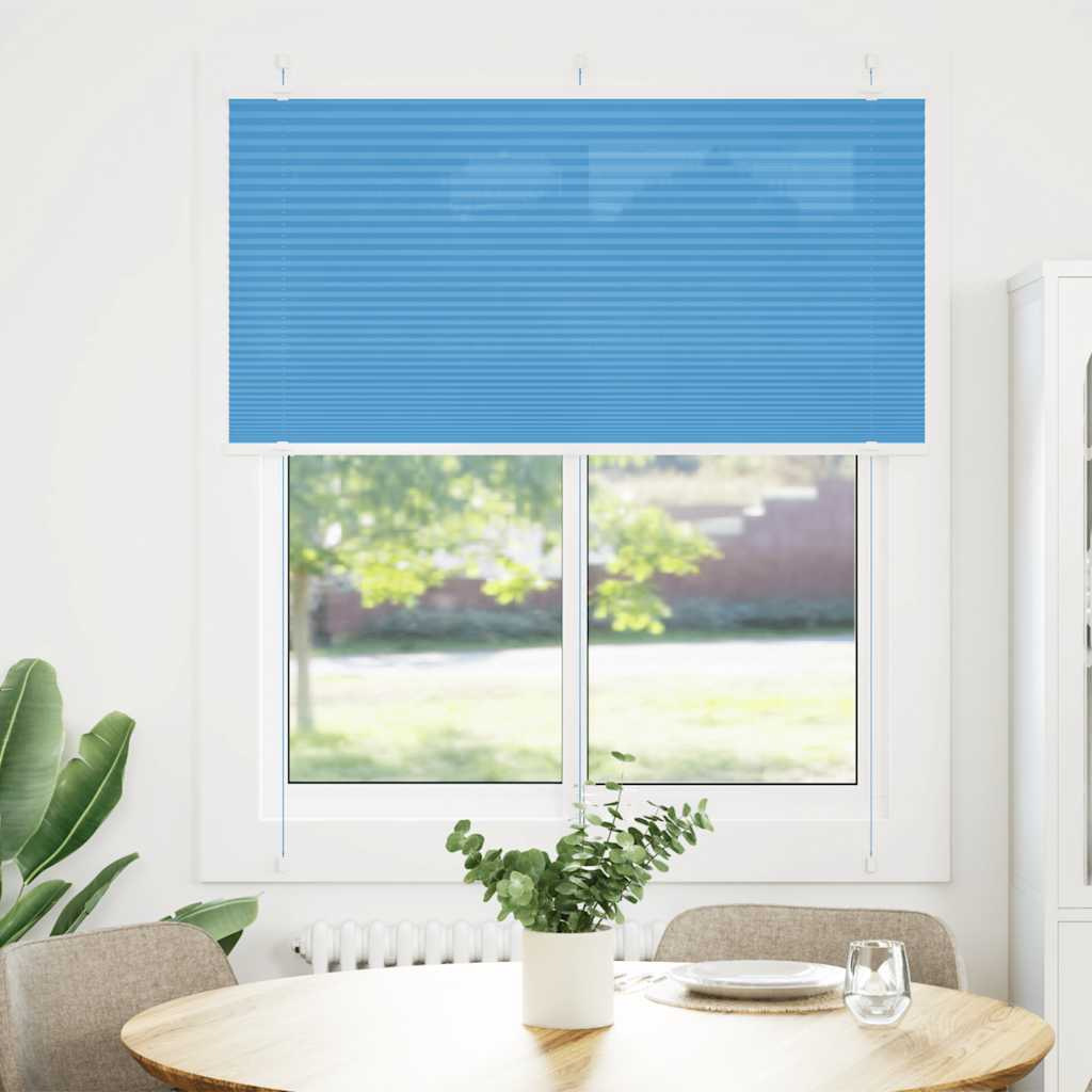 pliszírozott redőny kék 120x100 cm szövetszélesség 119,4 cm (4015181)