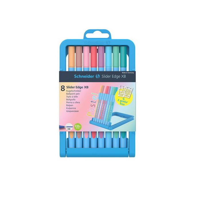 Schneider Slider Edge XB Pastel kupakos golyóstoll készlet - 0,7 mm (8db) (152289)