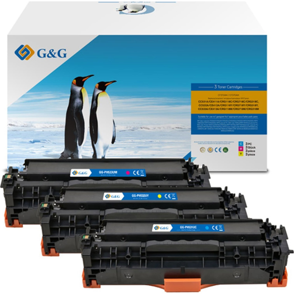 G&G Toner kompatibel mit HP 304A/ HP CC531A/