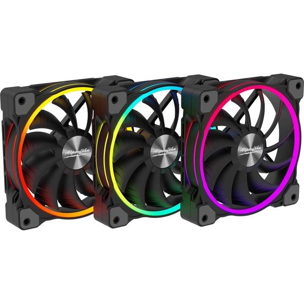 Set 3 ventilatoare PC Alpenfohn LUAL-040, 84000000163, ing Boost 3 ARGB 120 mm, 120 x 120 x 25mm