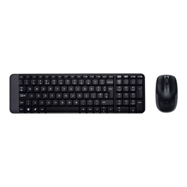 Logitech Wireless Combo MK220 clavier Souris incluse Bureau RF sans fil QWERTY US International Noir