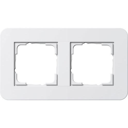 GIRA 0212410 Abdeckrahmen 2f E3 Reinweiß/Reinweiß