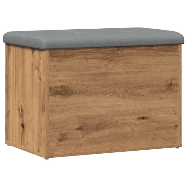 Bancă de depozitare Stejar artizanal 62x42x45 cm lemn prelucrat