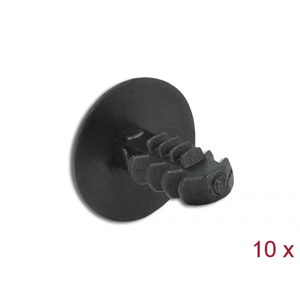 Delock Tannenbaum Clip schwarz 10 Stück