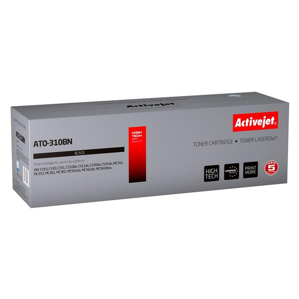 TONER ACTIVEJET 44469803 PRE OKI C310 C330 C510 MC352 MC362 MC562 ČIERNY