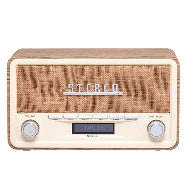 Síťové a bateriové rádio DAB+, FM Denver DAB-18LW