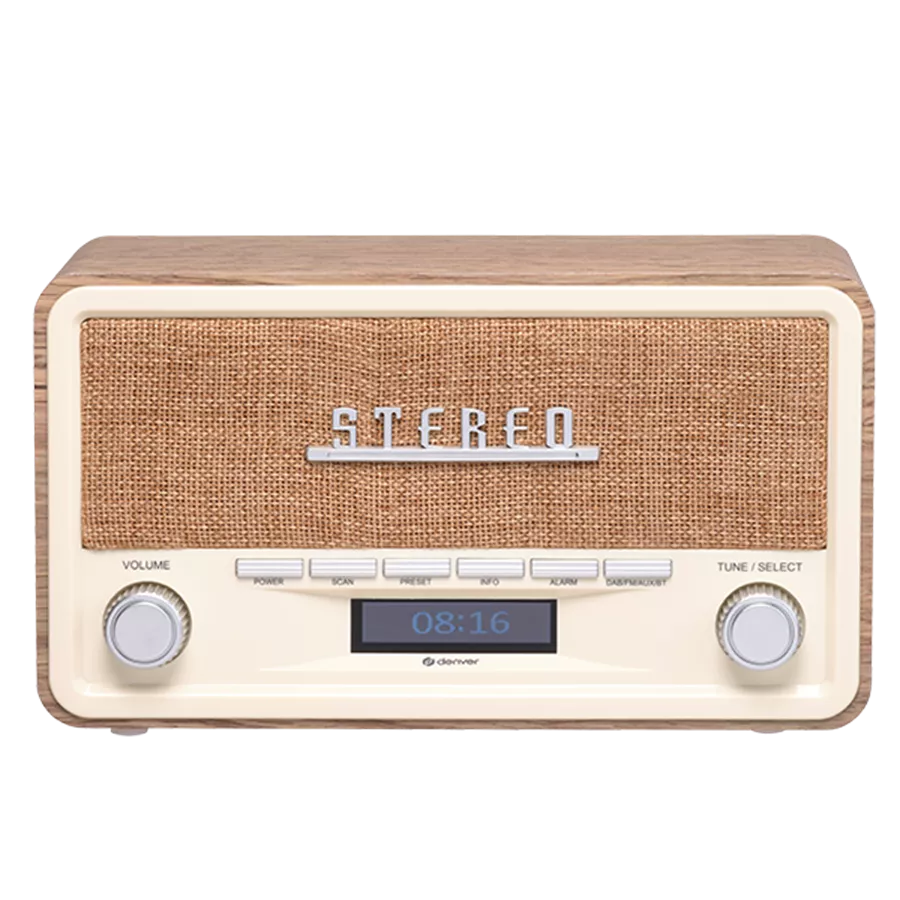 Sieťovo-batériové rádio DAB+, FM Denver DAB-18LW (DAB-18LW)