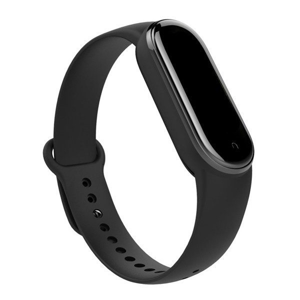 Gigapack Xiaomi Mi Band 5 резервна каишка, силиконова, регулируема, черна