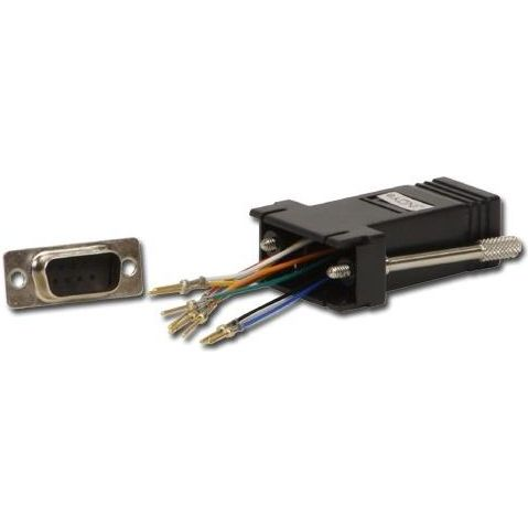 Lindy 70247 tussenstuk voor kabels RJ-45 9-pin D Zwart