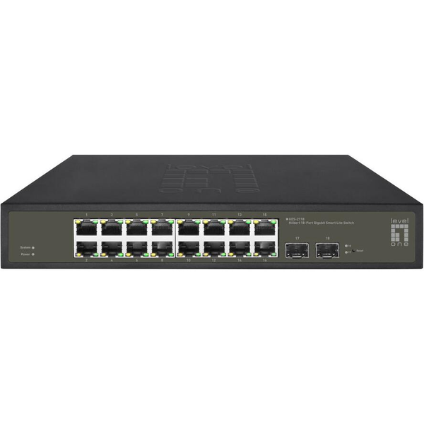 LevelOne GES-2118 switch-uri Gestionate L2 Gigabit Ethernet (10/100/1000) Negru