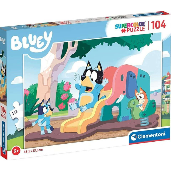 Clementoni Bluey Puslespil 104 stk Dyr