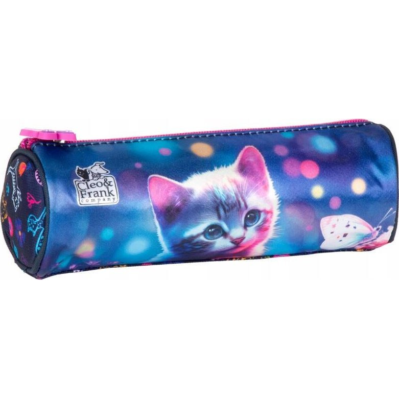 Derform Cleo És Frank Cicás Henger Tolltartó - Pillangóval (PTCF43)