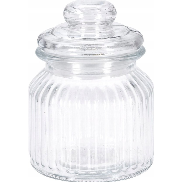 Prążkowany słoik ze szczelną pokrywką, 500 ml