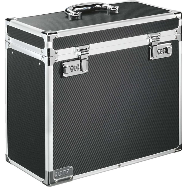 Leitz 67160095 irattároló doboz Alumínium, Fém, Műanyag, Fa Fekete, Króm