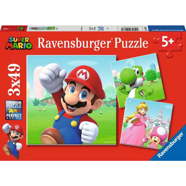  Ravensburger Ravensburger Puzzle Super Mario 3x49 - 05186