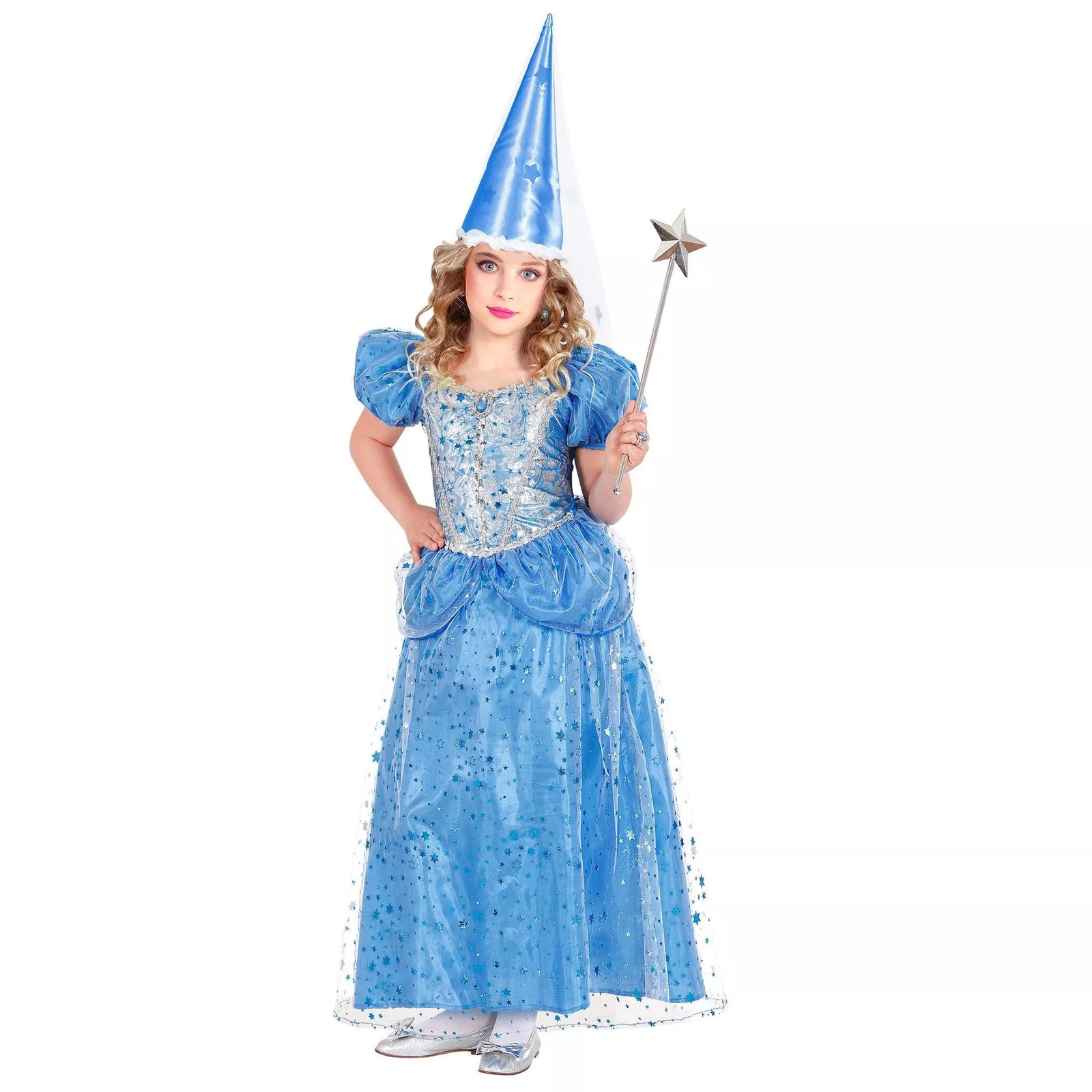 Widmann Hercegnő / tündér jelmez lányoknak 104 cm - Kék (68980)