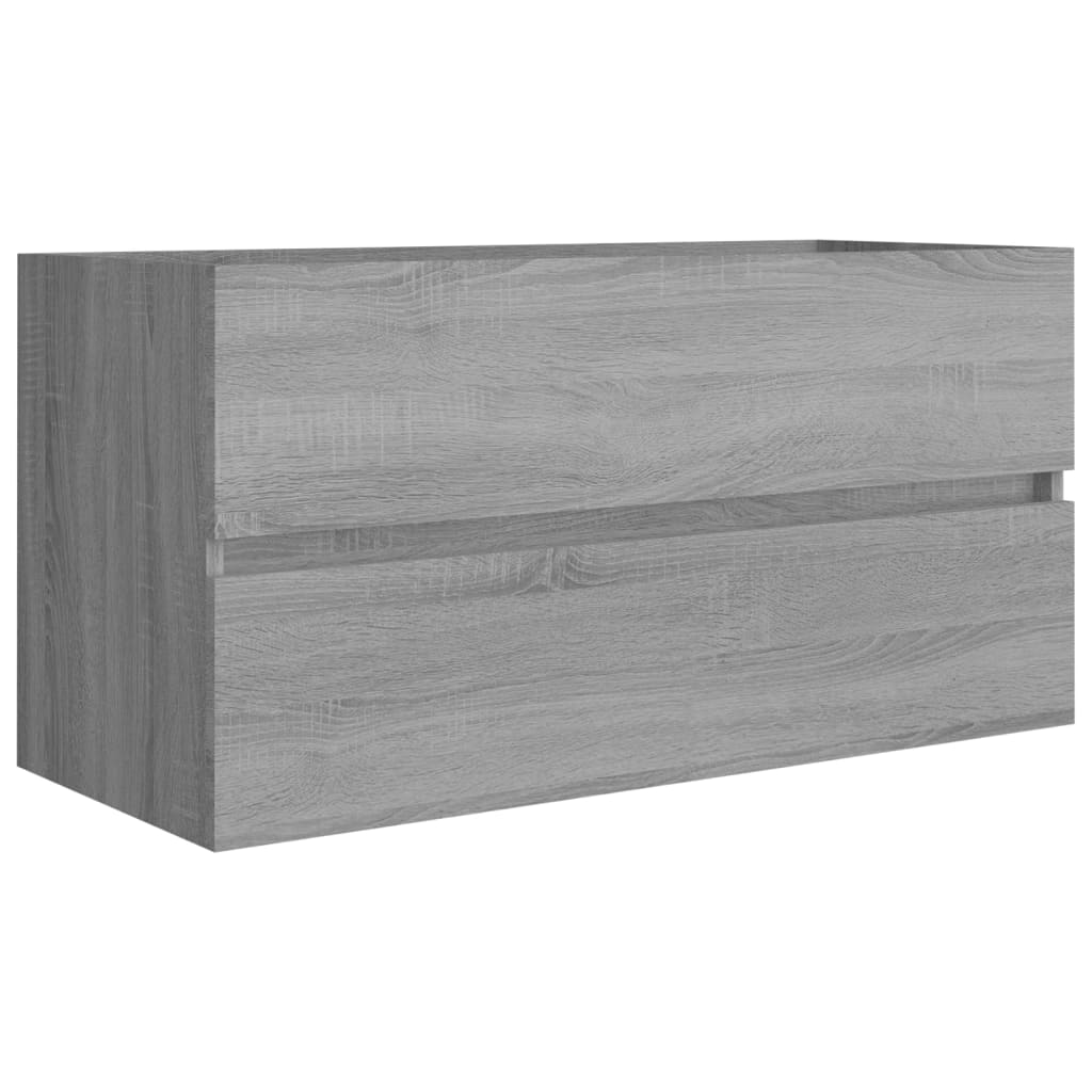 szürke sonoma színű szerelt fa éjjeliszekrény 90x38,5x45 cm (815655)