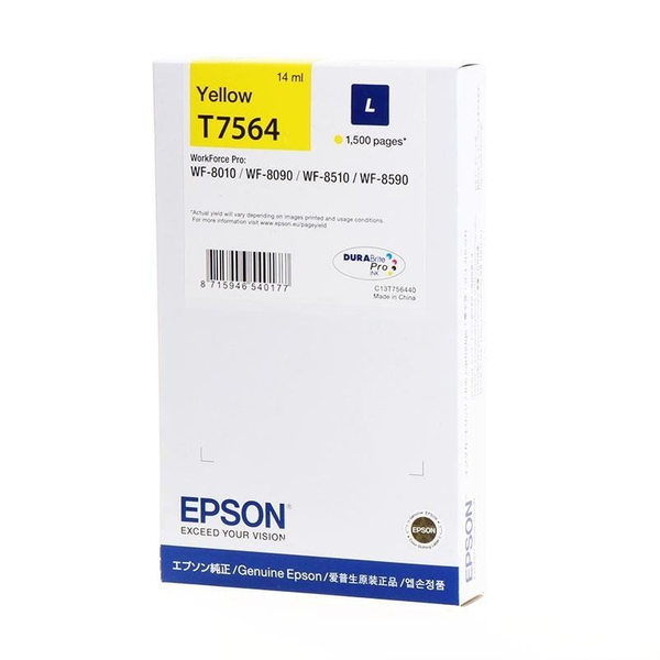 Cartuș de cerneală Epson T7564 L galben original