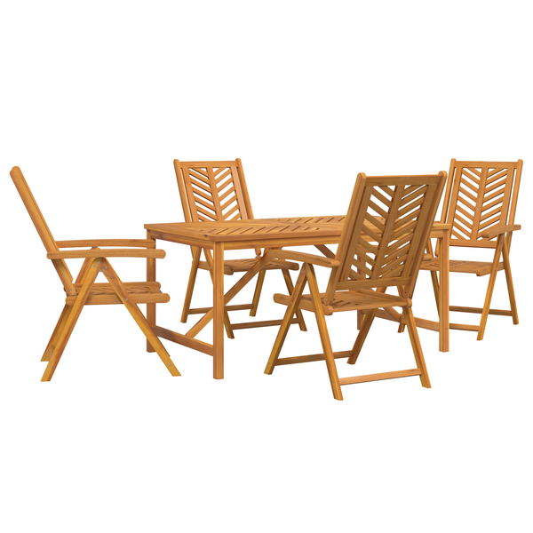 Set de Dining pentru Grădină 5 Piese Lemn Masiv de Acacia