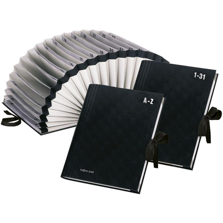 Pagna 1-31 ig zárt harmonikás fekete előrendező (24311-04)
