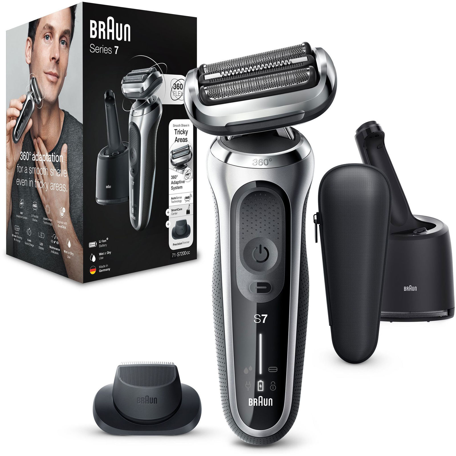 Braun Series 7, 71-S7200cc, SmartCare 4in1 töltőegységgel (BRNS71S7200cc)