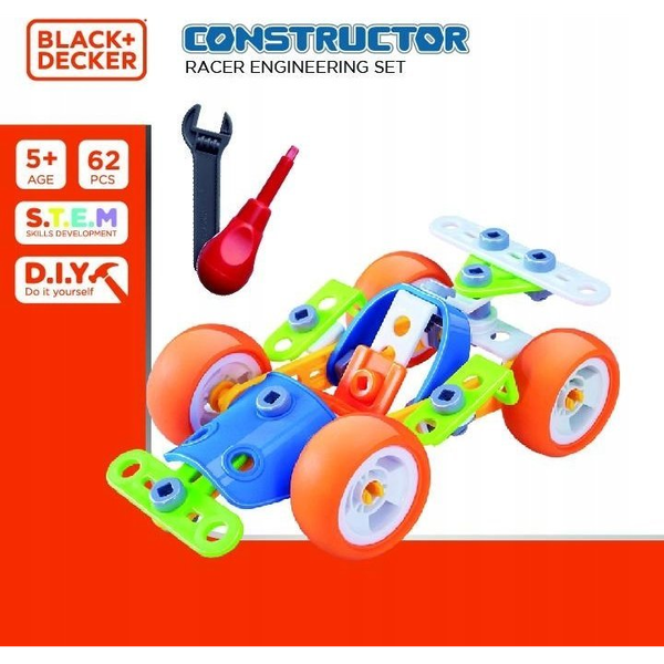Összeszerelhető versenyautó Black+Decker