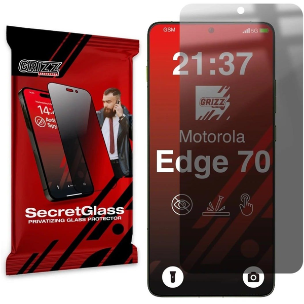 Matowe szkło prywatyzujące GrizzGlass SecretGlass do Motorola Edge 70