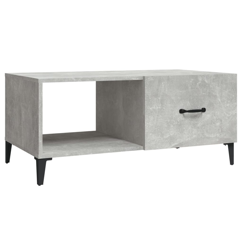 betonszürke szerelt fa dohányzóasztal 90 x 50 x 40 cm (812667)
