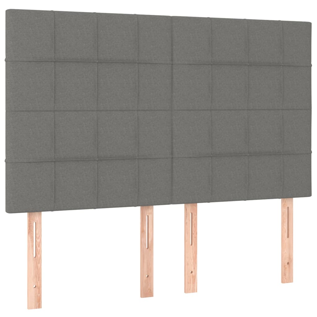 4 db sötétszürke szövet fejtámla 72 x 5 x 78/88 cm (3116331)