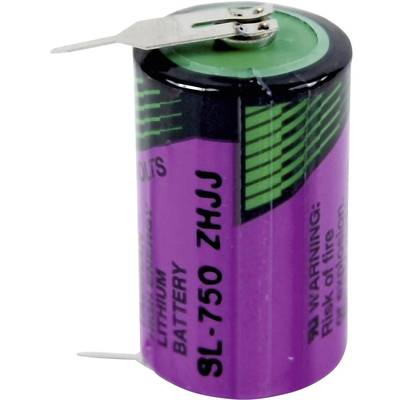 1/2 AA lítium elem, forrasztható, 3,6V 1100 mAh, forrfüles, 15 x 25 mm, Tadiran SL750PR (SL750PR)