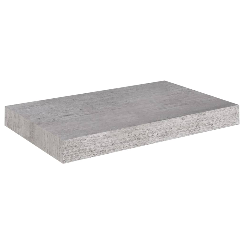 betonszürke MDF lebegő fali polc 40 x 23 x 3,8 cm (326591)