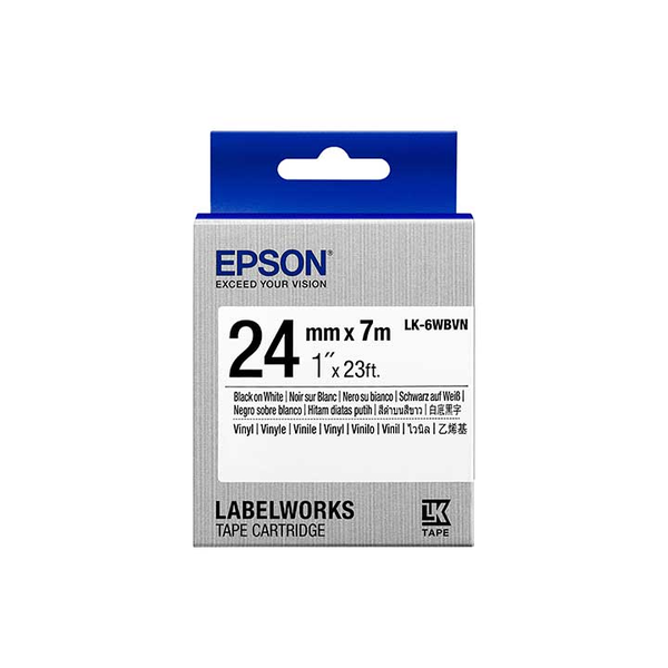 Epson LK-6WBVN TAPES VINYL LABEL TAPE cinta para impresora de etiquetas Azul sobre blanco