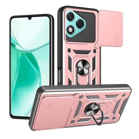 Defender szilikon telefonvédő (ütésállóság, tartógyűrű, kameravédő) ROZÉARANY Honor 400 Lite "Gigapack csomagolás" (GP-169276)