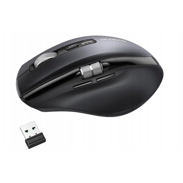 Mouse wireless Ugreen M751 5000DPI, Bluetooth/Wi-Fi, negru