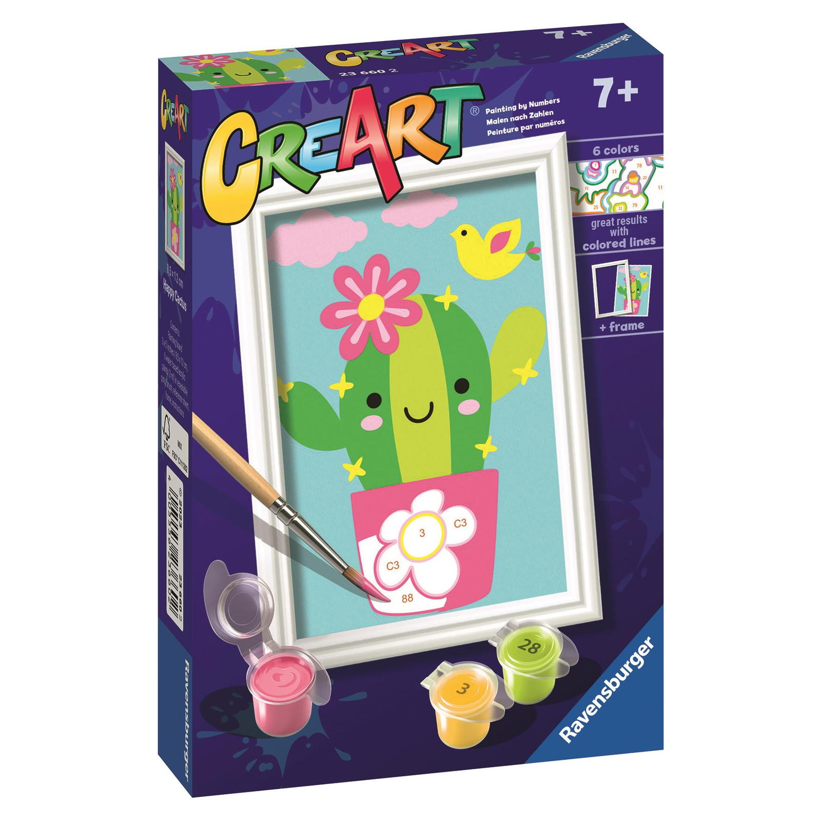 Ravensburger 236602 CreArt vidám kaktusz (4005556236602)