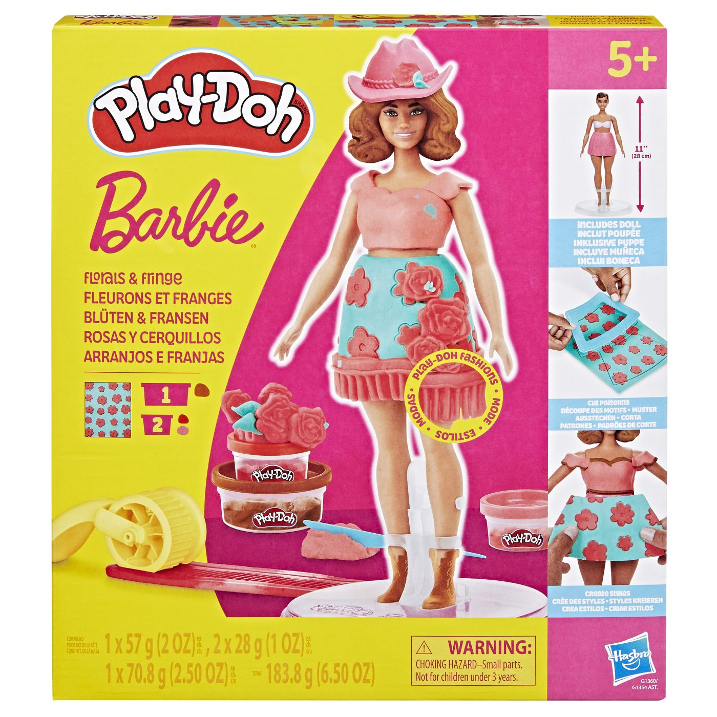 Комплект с цветни тоалети - Play-Doh - Творчески комплект на тема Barbie — G1360