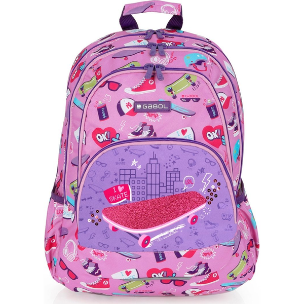 Mochila Gabol Roller En Estampado Rosa