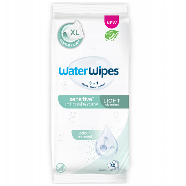 WaterWipes WATERWIPES_Sensitive Intimate Care Light Cleaning chusteczki nawiżane 30szt.