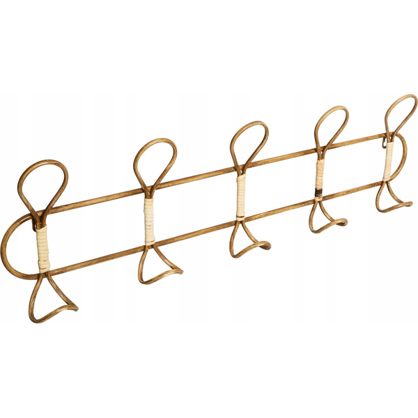 Percha De Metal Dorado, 5 Ganchos