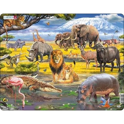 Larsen Maxi LA-FH30 Vormpuzzel 43 stuk(s) Dierentuin
