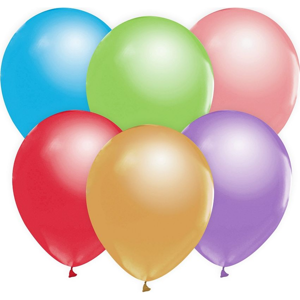  GoDan Balony metaliczne Różnokolorowe Mix, B&C, 30 cm, 50 szt.