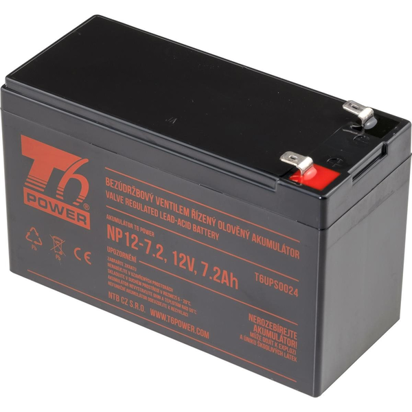 Battery set T6 Power for APC Back-UPS CS 500, VRLA, 12 V