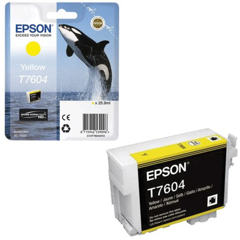 Inkoust Epson SureColor SC P600 T7604 žlutý (yellow)