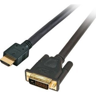 2M HDMI DVI -D 24+1 CABLE GOLD M/M FULL HD BLACK (7300088)