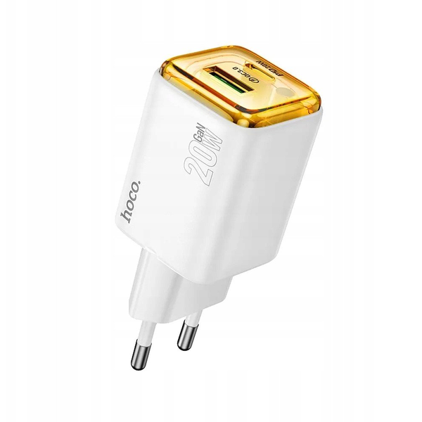 HOCO síťová nabíječka USB + USB-C PD QC3.0 3A 20W N52 bílá
