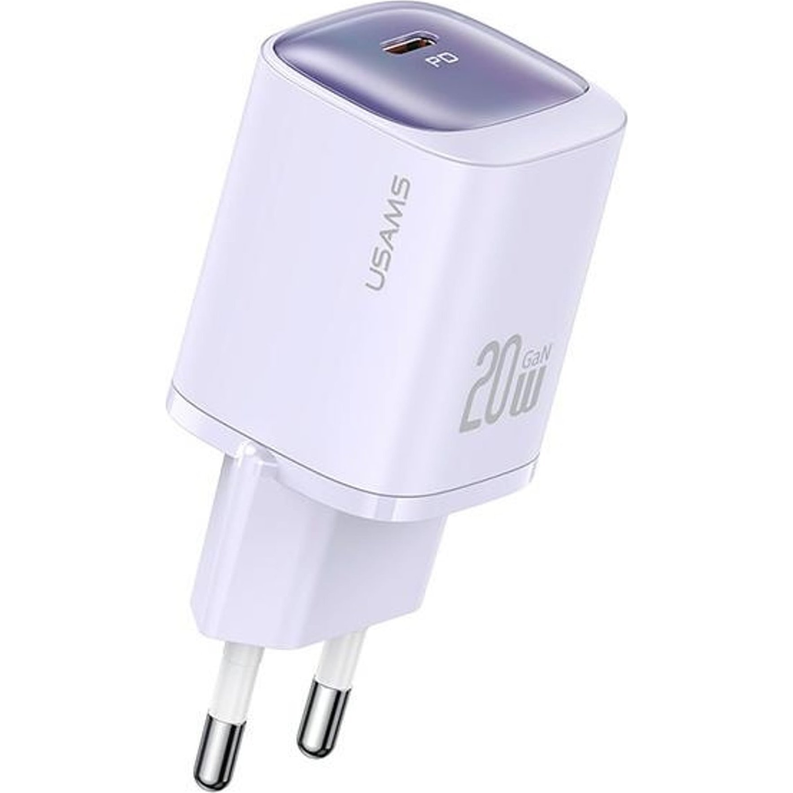USAMS CC248 Hálózati Töltő Type-C Aljzat 20 W, PD Gyorstöltő, Lila ( )