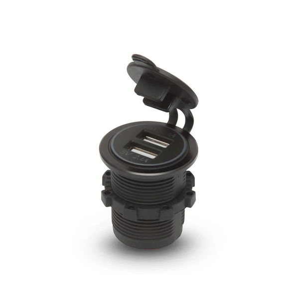 Maxspeed Szivargyújtó Helyére Beépíthető Dupla USB Aljzat 5V 2,4A Vízálló (93USB2)